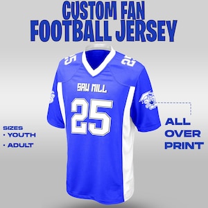 Custom Football Jersey Team Personalized Premium Name Number Sports Polyester Men Women Youth Adult Kids Spirit Wear
