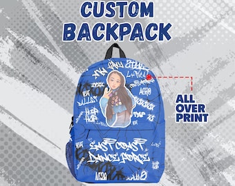Custom Backpack Canvas Bookbag Personalized Team Name Durable Bag Polyester Spiritwear