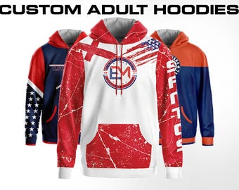 Custom Adult Pullover Hoodie: Personalized Team Sports Spirit Wear