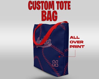 Custom Tote Personalized Team Tee Name Shopping Bag Grocery Bag Canvas Polyester
