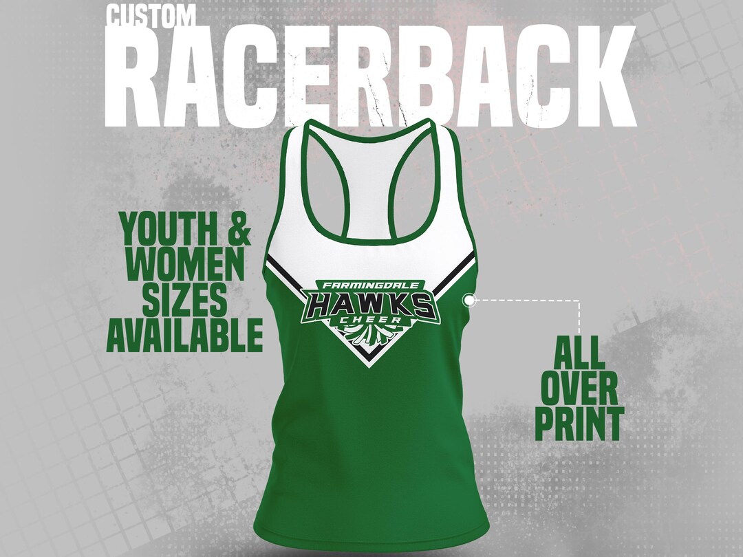 Custom Cheerleading Racerback Tank Top, Personalized Team Activewear - Etsy