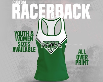 Custom Cheerleading Racerback Tank Top, Personalized Team Activewear