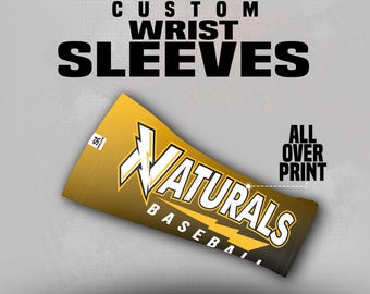 Custom Sports Wrist Sleeves: Personalized Name & Number, Sublimated Compression