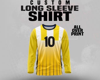 Custom Sublimated Long Sleeve Team Shirt - Personalized Jersey