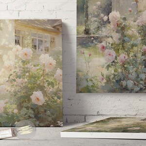 roses vintage wall art painting