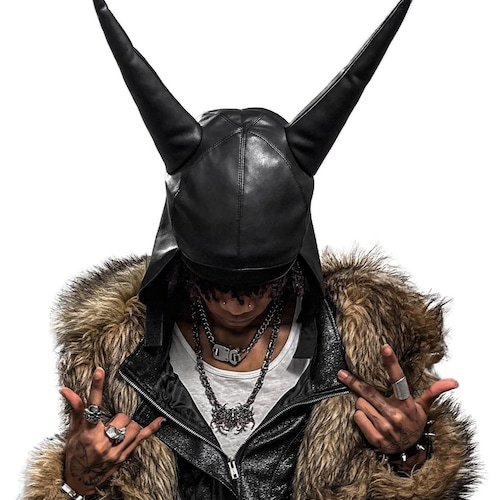 Black Devil Horns Dunce Hat/cap/mask (playboi Carti Hat Black Devil Horns Dunce Hat/cap/mask (playboi Carti Hat