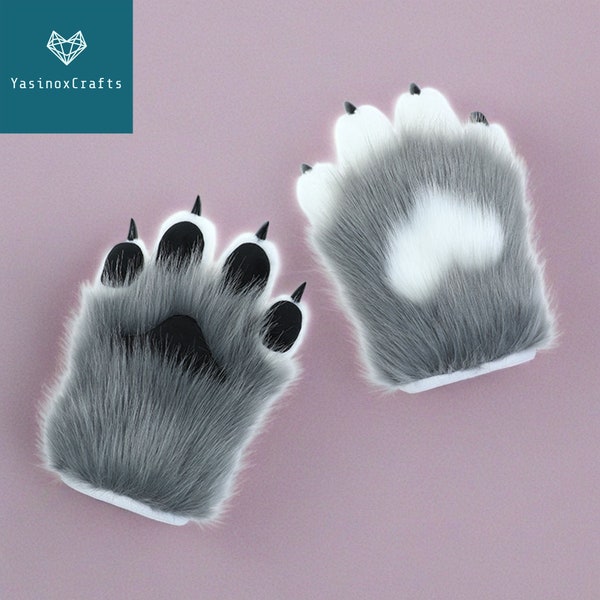 5 Colors!!! Fursuit Cat Paws With Four Claw, A Variety of Hand-Made Furry Paws, Cheap Cat Gloves, Fursuit Gloves, Handmade Furry Paws Gift