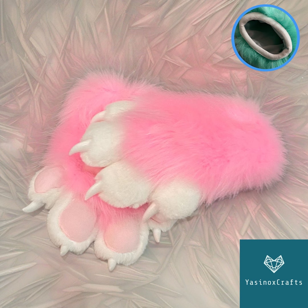 16 Colors Handmade Fursuit Hand Paws, Cheap Cat Gloves, Custom Fursuit ...
