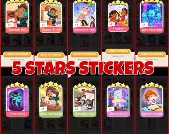 Monopoly Go 5 Star Stickers (Choose Only One) | FAST TRANSFER | Read Description