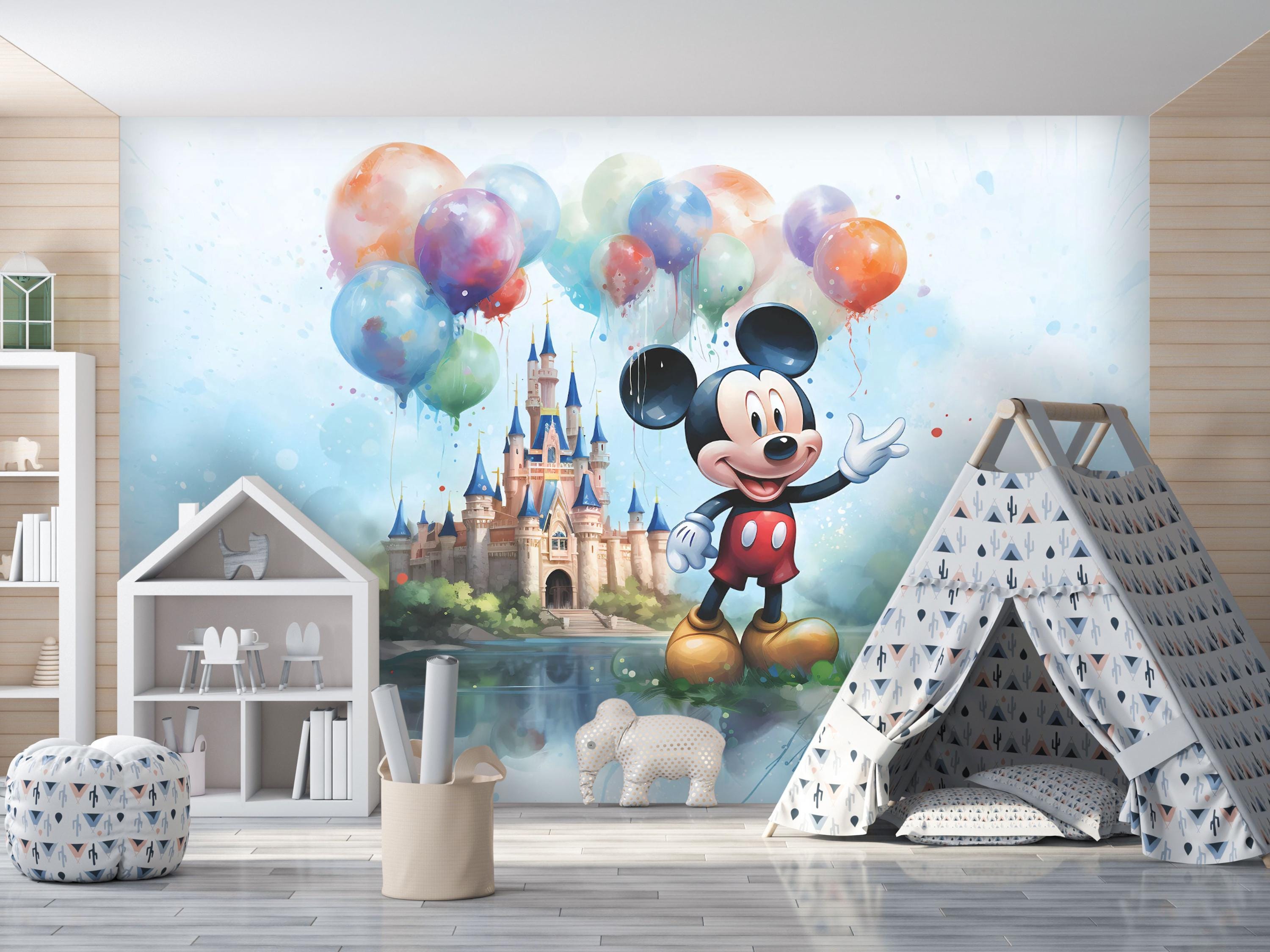 Mickey Mouse Wallpaper - Nursery - Removable Wallpaper - Wall Art - Kids  Decor - Etsy, image size:3000x2250