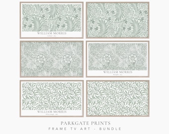 William Morris Frame TV Art collection: Vintage Botanical Sage Green (Digital Download)