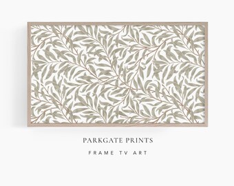 William Morris Frame TV Art: Willow Bough Beige Pattern (Digital Download)