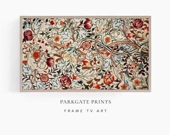William Morris Frame TV Art: Acanthus Portiere Vintage Design (Digital Download)