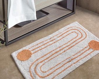 100% katoenen getuft badkleed – zacht absorberend geometrisch ontwerp (20 x 31 inch)