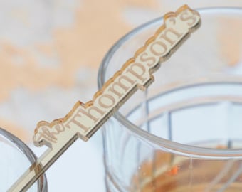 50 Pcs Bulk Wedding Drink Stirrers, Cocktail Drink Sticks, Wedding Favors for Guests, Signature Drink Wedding Table Decor, Wedding Bar Decor