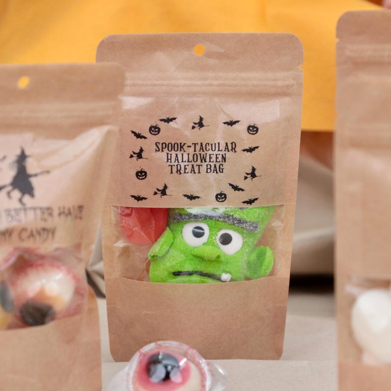 Trick or Treat Bags With Custom Stickers,