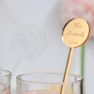 Personalized Wedding Stir Sticks 50 Pieces,