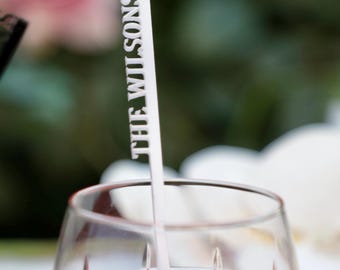 50 Pieces Custom Wedding Drink Stirrers, Personalized Cocktail Sticks, Wedding Favors, Custom Party Decors,  Signature Drink Accessories