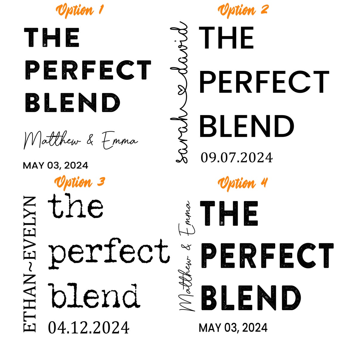 100 Pieces Perfect Blend Coffee Pouch Bag, Coffee Favor Pouch, Wedding