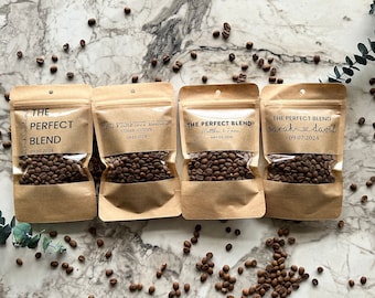 The Perfect Blend Coffee Bag, Personalized Wedding Favors, Coffee Bean Favor Pouch, Bridal Shower Favors, Gift for Guests