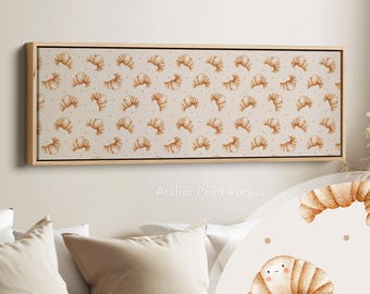 WIDE HORIZONTAL PRINT beige modern design presented in a horizontal framed canvas suitable for hall living room bedroom office and above bed