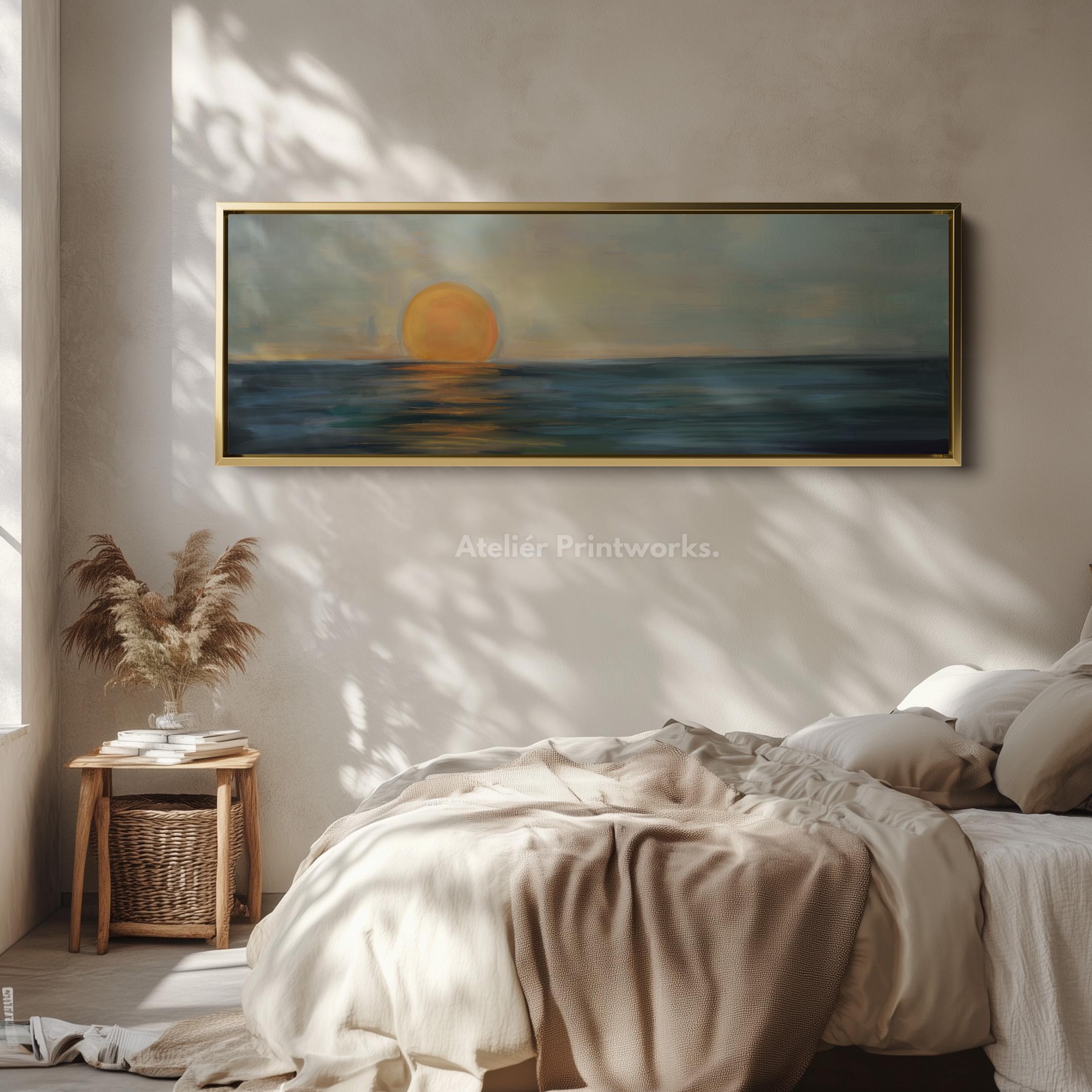 Stampa su tela incorniciata con tramonto malinconico: cielo