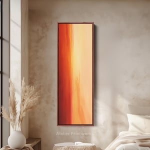 VERTICAL ABSTRACT Wall Art Long Skinny Narrow Canvas, Tall Vertical Wall Art, Framed Wall Decor, Large Framed Canvas, Canvas Print - V0051