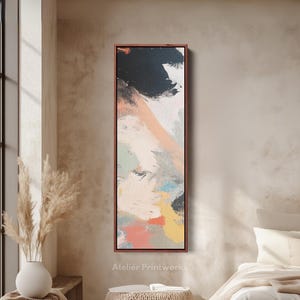 Long Narrow Abstract Wall Art, Tall slim wall art, Vertical Wall Art, Long Vertical Wall Art, Large vertical wall art,  V0038