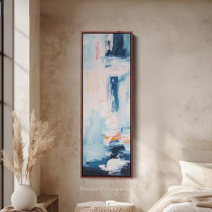 Long Narrow Abstract Wall Art, Tall slim wall art, Vertical Wall Art, Long Vertical Wall Art, Large vertical wall art,  V0029