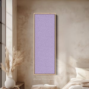 PURPLE WIGGLY Modern Pattern Vertical Wall Art - Tall Long Narrow Vertical Wall Decor, Large Canvas Wall Decor - V0295