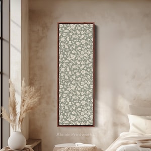 LONG NARROW VERTICAL Cottagecore Vintage Wandkunst, hohe schlanke Wandkunst, Vertikale Wandkunst, lange vertikale Wandkunst, große vertikale Kunst - V0313