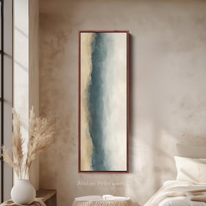 Vertical Wall Art Long Narrow Neutral Abstract Wall Art, Tall slim wall art, Vertical Wall Art, Wall Art, tall skinny wall art,  V0044