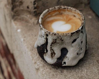 Taza de té Yunomi de cerámica hecha a mano: Cerámica Wabi Sabi