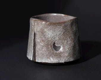 Handgemaakte Wabi Sabi Yunomi-beker: keramische theemok