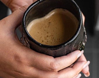 Taza de cerámica para espresso hecha a mano: Cerámica Wabi-Sabi
