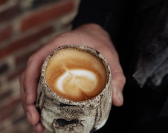 Handmade Ceramic Coffee Cup: Wabi Sabi Stoneware Yunomi Tea Cup