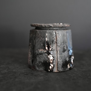Tea Storage Container, Ceramic Tea Jar, Ceramic Tea Box with Lid, Kurinuki Tea Box, Handmade Spices Container, Ceramiс Tea Cans, Unique Gift