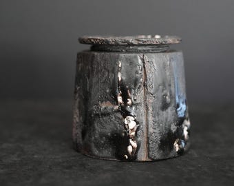 Tea Storage Container, Ceramic Tea Jar, Ceramic Tea Box with Lid, Kurinuki Tea Box, Handmade Spices Container, Ceramiс Tea Cans, Unique Gift