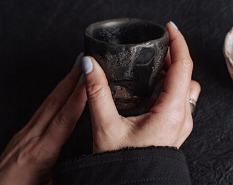 Handmade Ceramic Tea Cup Set: Wabi Sabi Pottery Yunomi Cups