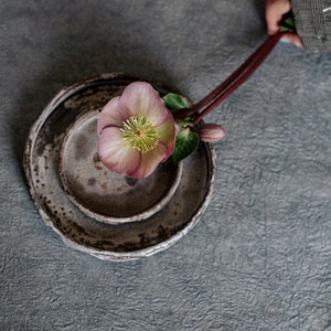 Gray Ceramic Dishes Collection, Handcrafted Stoneware Kitchen Dishes, Minimal Design Ceramic Set, Pottery Ceramic Plate Teapot Yunomi 画像 8