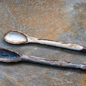 Handmade Ceramic Spoon – Rustic Teaspoon, Coffee Spoon, Pottery Tableware, Unique Gift for Tea Lover, Stoneware Kitchen Utensil
