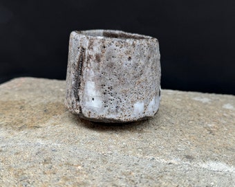 Handmade Wabi Sabi Ceramic Tea Cup: Stoneware Pottery