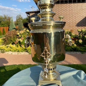 Samovar antique Samovar Batashov Théière bouilloire vintage Samovar antique en laiton au feu de bois Samovar russe Samovar ukrainien décoration d&#39;intérieur