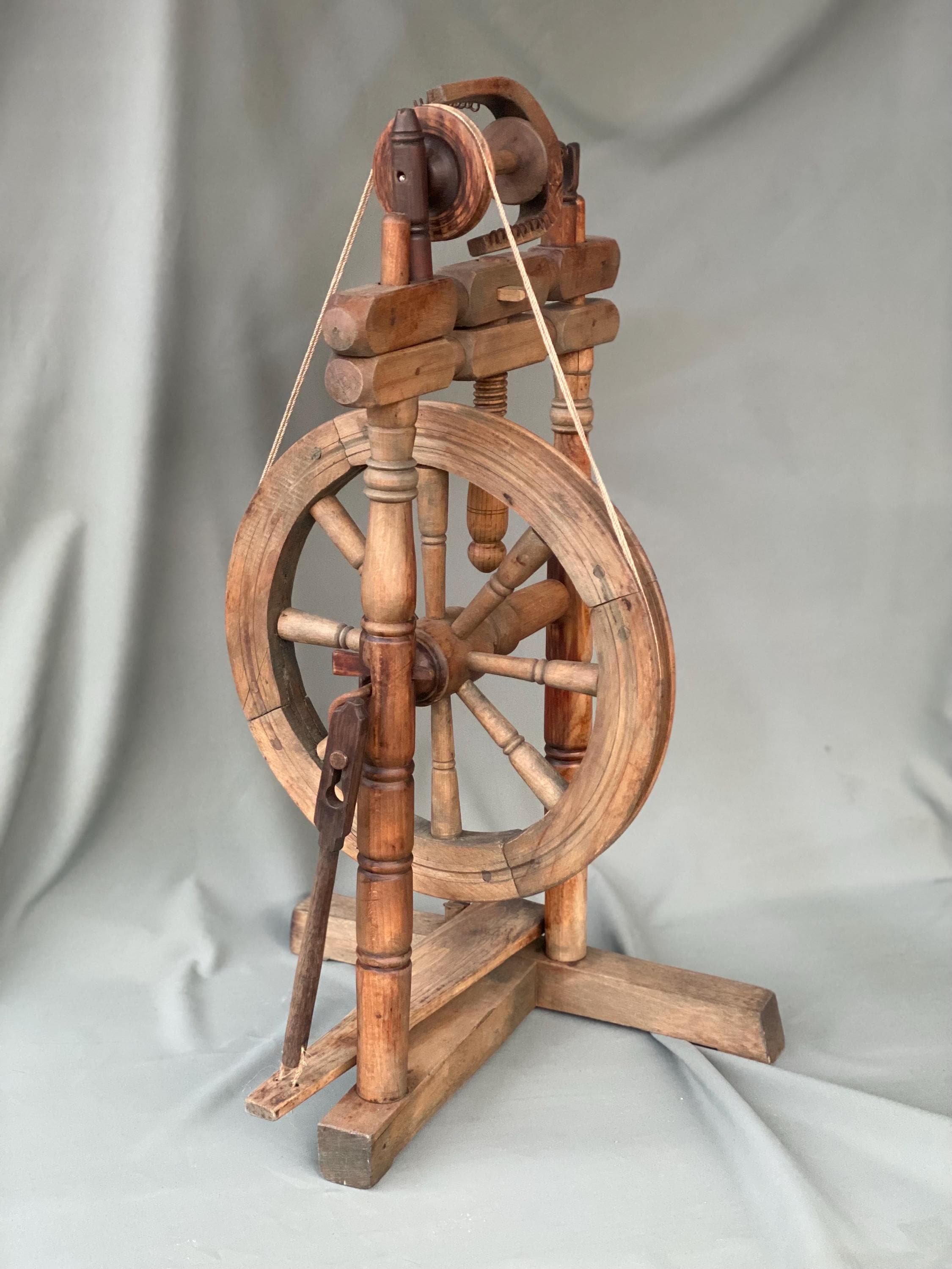 ヴィンテージ　アンティーク　紡ぎ車　糸車 Yahoo!オークション -「糸車 紡ぎ車」の落札相場・落札価格