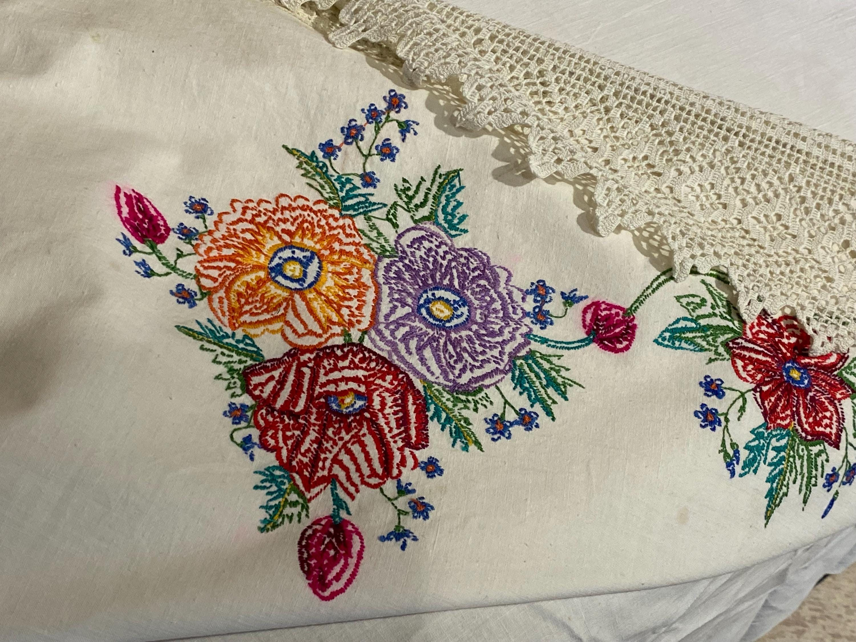 超レア！アンティーク 手刺繍 オーガンジーベッドカバー 超レア！アンティーク 手刺繍 オーガンジーベッドカバー