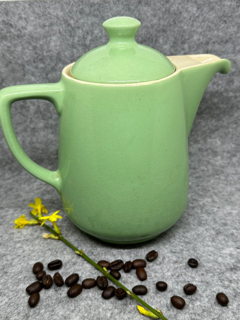 Coffee Pot Vintage Green Etsy