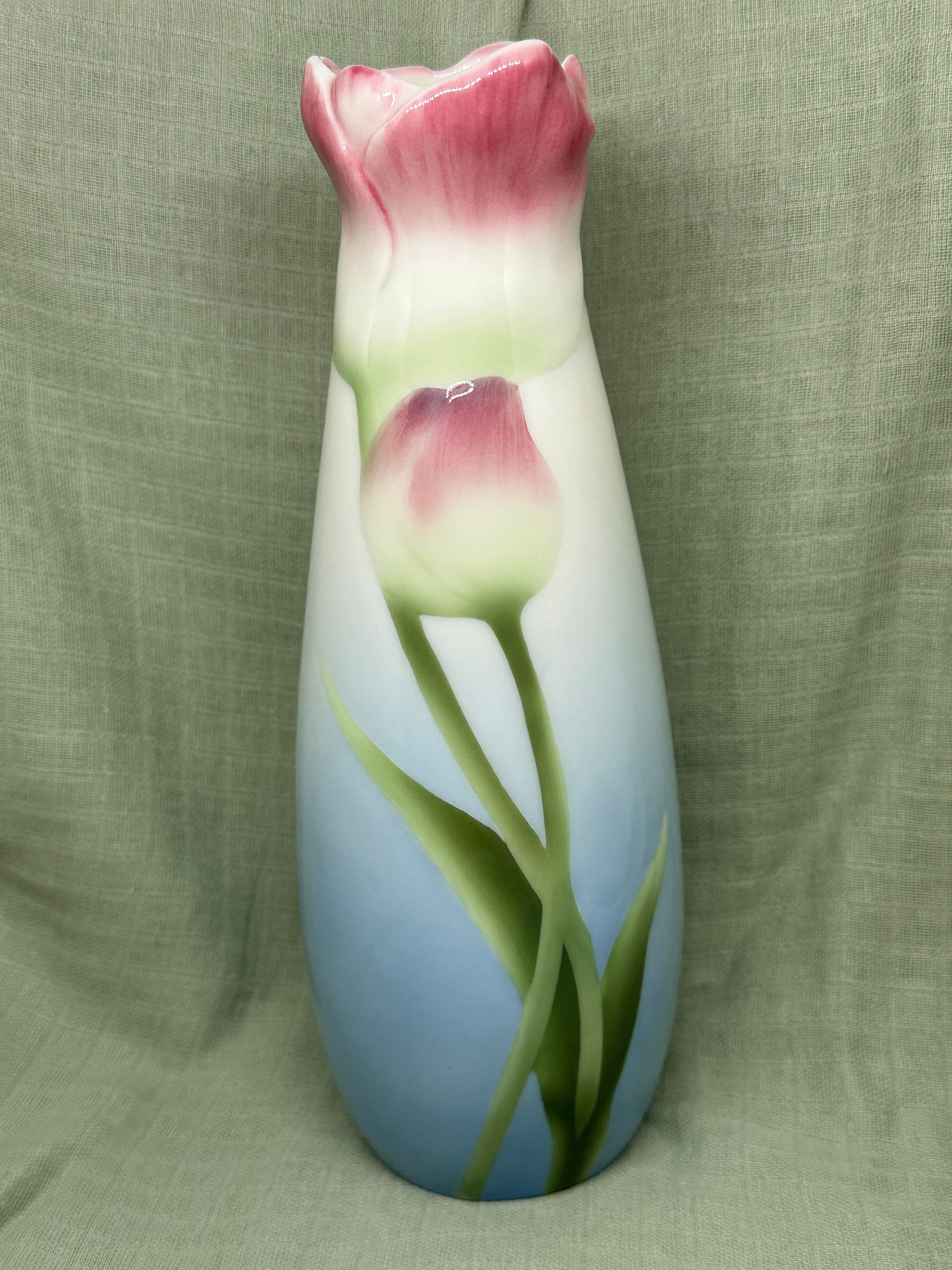 Collectible Franz Porcelain Tulip Vase XP1815 - Delicate