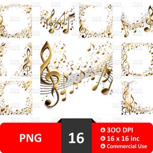 Note musicali PNG, Note musicali Clipart, Clipart musicale, Note musicali PNG, Immagini musicali, Uso commerciale, Alta qualità, Stampabile trasparente