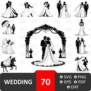 Wedding Svg, Wedding svg bundle, Wedding cut files, Bride svg, Wedding cricut, Png wedding bundle, WEDDING Silhouette, Couple SVG Bundle