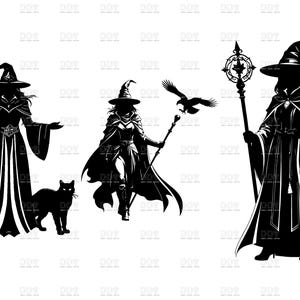 Wizard Svg,wizard Vector File,fantasy Scene Svg,female Wizard Svg ...